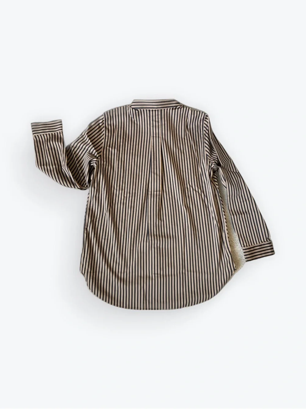 NWT Chico’s No-Iron Slimming Imperial Stripe Blouse Tan Black